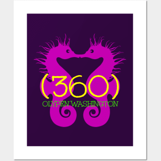 (360) Purple Seahorses Posters and Art